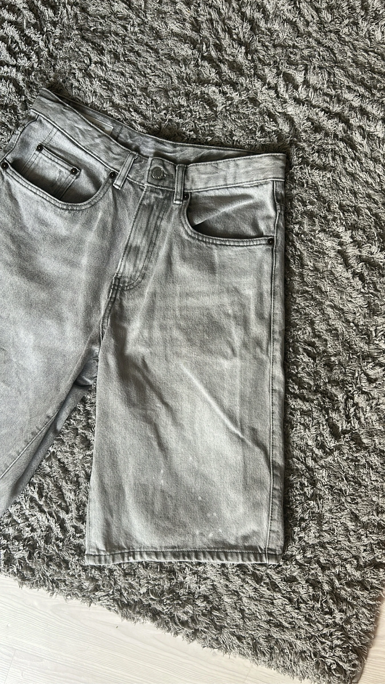 Shorts jeans Zara cinza tamanho 36 – photo 2